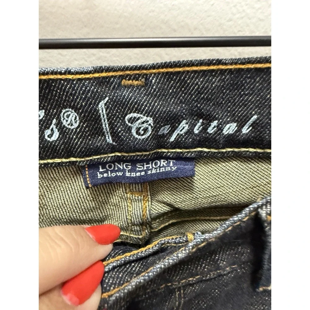 Levi's Capital E Denim Shorts Mens 31 Long Below‎ Knee Dark Wash Jeans USA Levis
